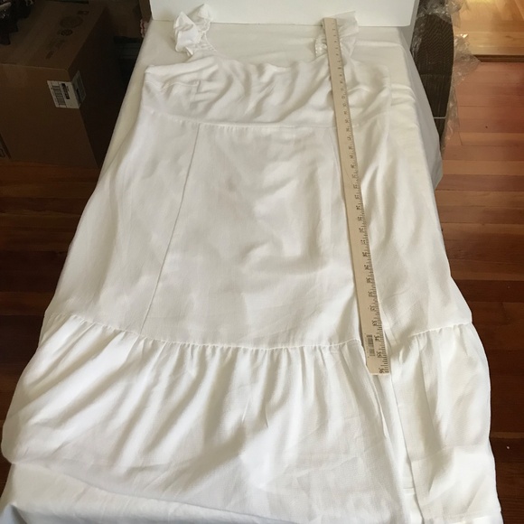 AND NOW THIS Ruffled Midi Dress Fit & Flare White Women’s Plus Size 2X - Picture 15 of 16